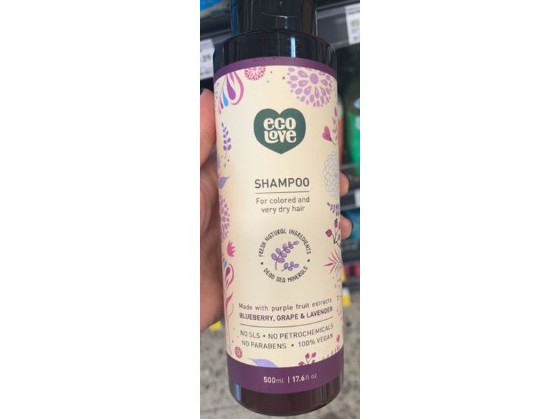 ecoLove Shampoo, Blueberry Grape & Lavender, 17.6 fl oz/500 mL