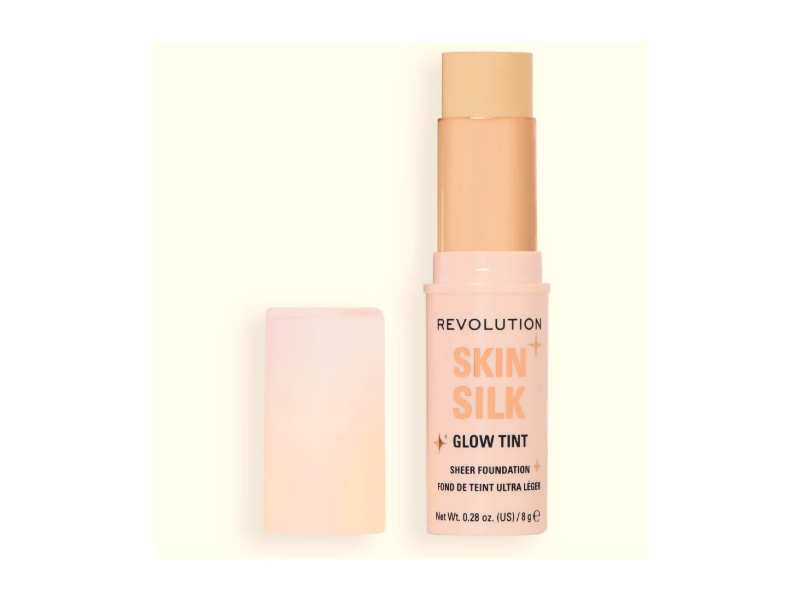 Revolution Beauty London Skin Silk Glow Tint Sheer Foundation, Fair, 0.28 oz/8 g