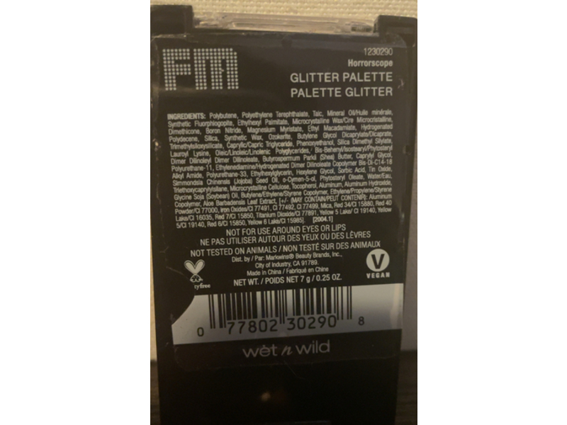 Wet n Wild Glitter Palette, Horrorscope, 0.25 oz/7 g