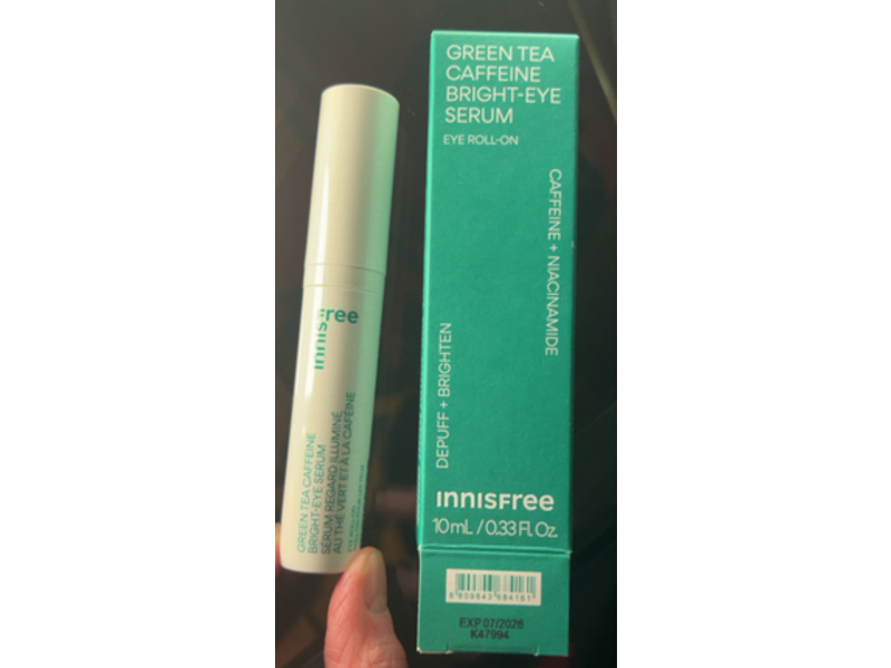 Innisfree Green Tea Caffeine Bright-Eye Serum, 0.33 fl oz/10 mL