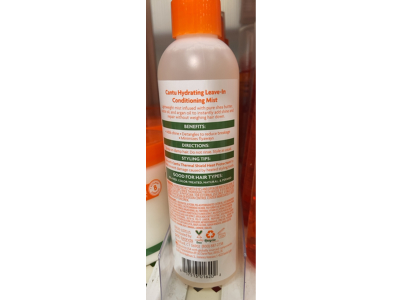 Cantu Hydrating Leave In Conditioning Mist, Shea Butter, 8 fl oz/237 mL