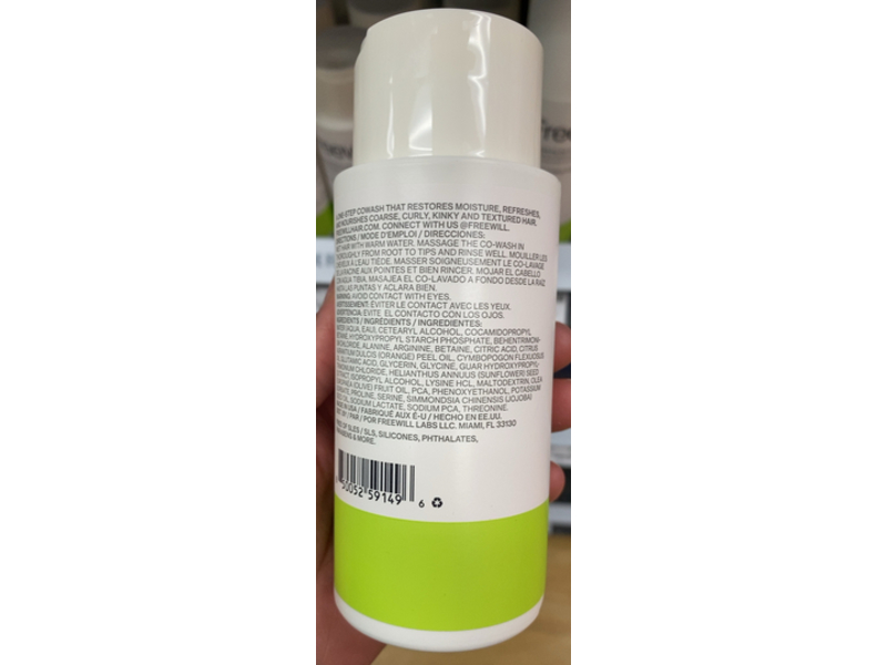 Freewill Curl Moisture Replenishing Co-Wash, 8.5 fl oz/250 mL