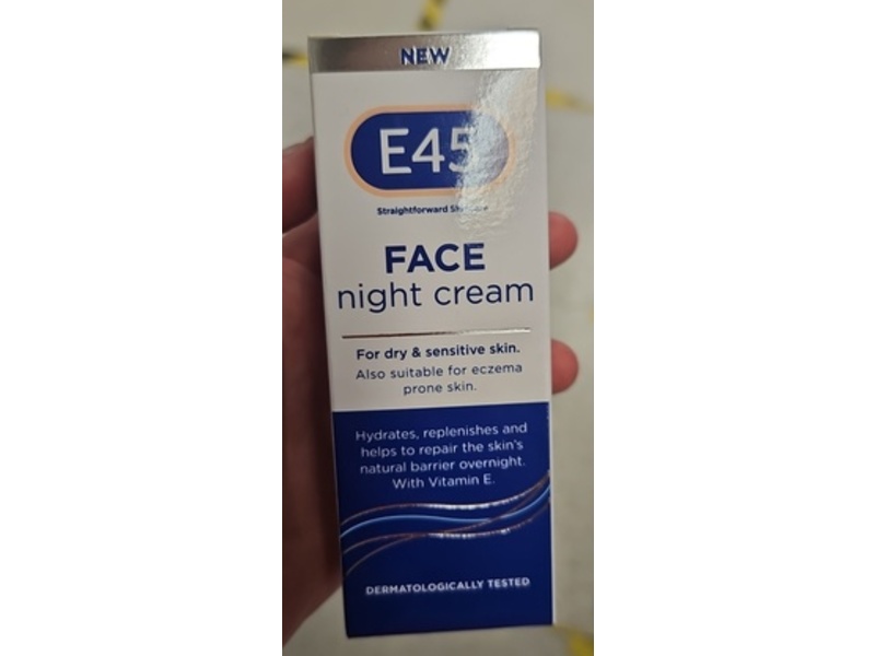 E45 Face Night Cream, Vitamin E, 50 mL