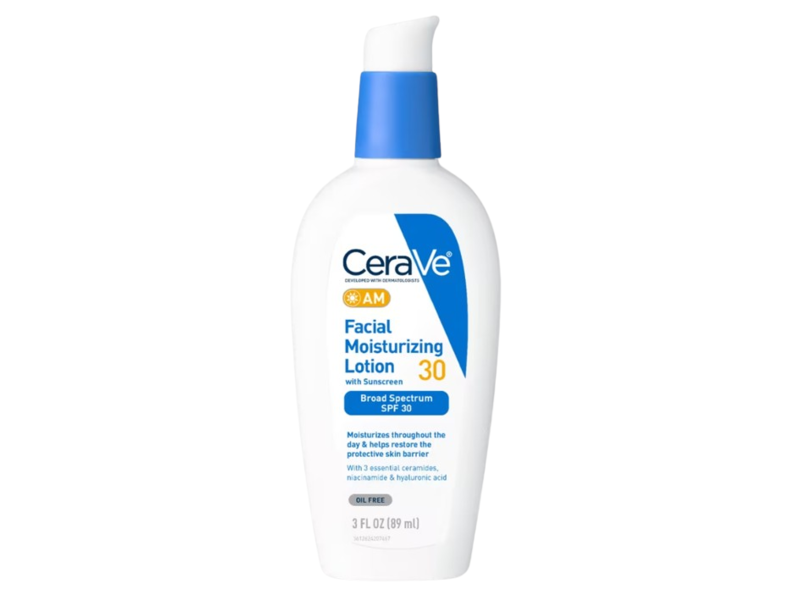 CeraVe AM Facial Moisturizing Lotion With Sunscreen , SPF 30, 3 fl oz/89 mL