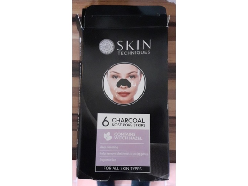 Skin Techniques Charcoal Nose Pore Strips, Witch Hazel, Count 6, Pack of 5