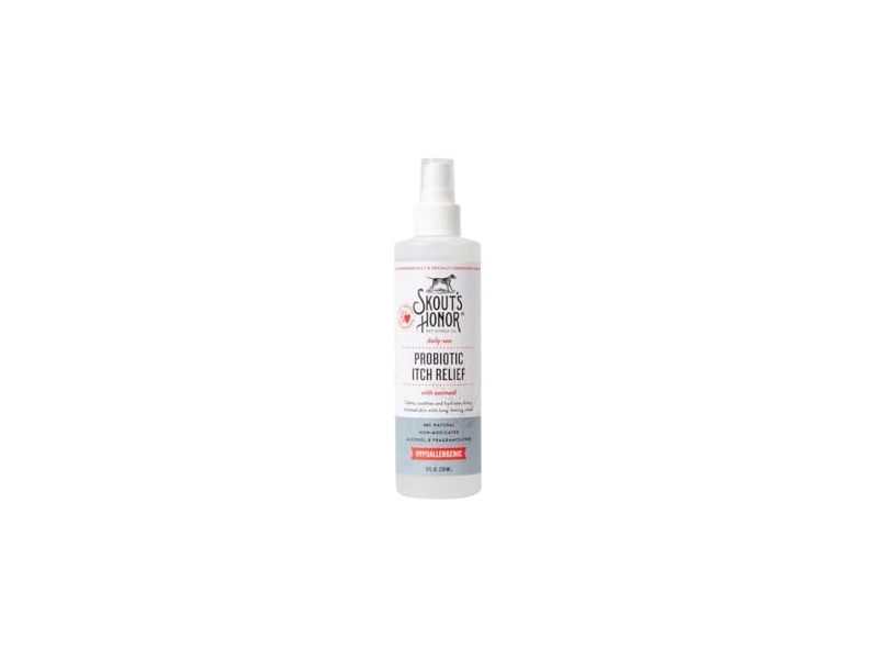 Skout's Honor Probiotic Itch Relief Spray, Oatmeal, 8 fl oz/236 mL