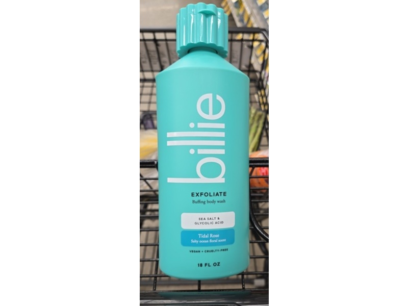 Bielle Exfoliate Sea Salt + Glycolic Acid Buffing Body Wash, Salty Ocean Floral Scent, 18 fl oz