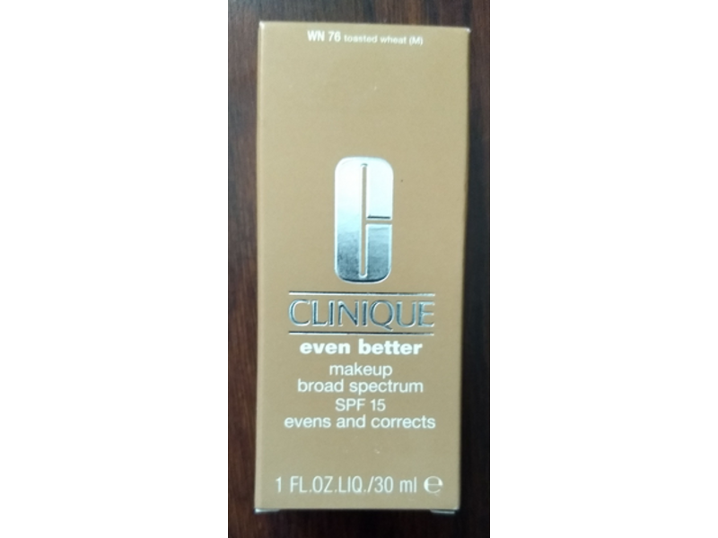 Clinique Even Better Makeup, WN 76 Toasted Wheat, SPF 15, 1 fl oz/30 mL