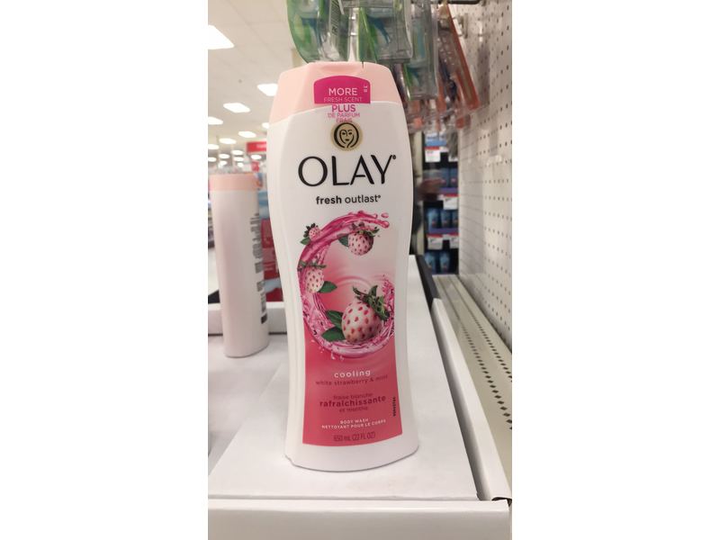 Olay Fresh Outlast Cooling White Strawberry & Mint Body Wash, 22 oz