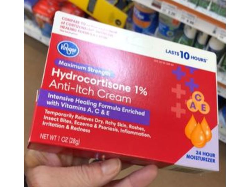 Kroger Hydrocortisone 1% Anti-Itch Cream, Maximum Strength, 1 oz/28 g