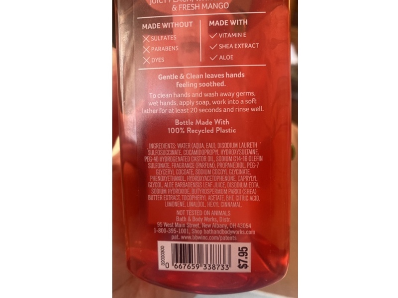 Bath & Body Works Peach Bellini Gentle & Clean Foaming Hand Soap, 8.75 fl oz/259 mL