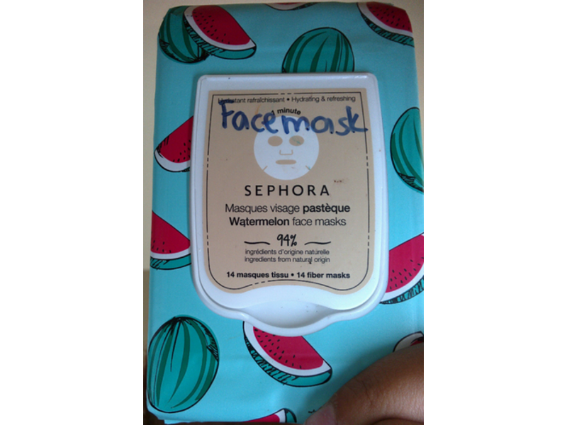 Sephora Collection 1 Minute Face Mask, Watermelon, 14 Fiber Masks