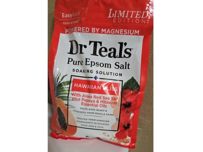 Dr Teal's Pure Epsom Salt Soaking Solution, Hawaiian Bliss, 1.36 kg