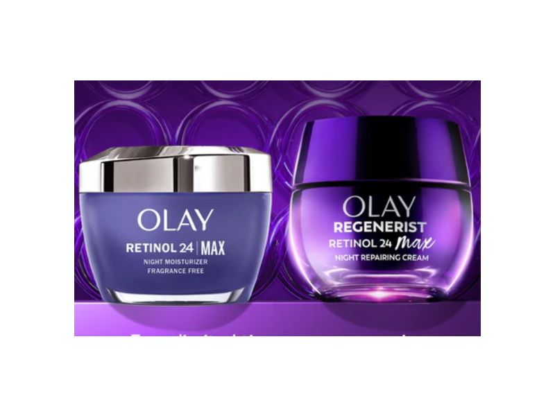 Olay Retinol 24 Max Night Repairing Cream, Fragrance Free, 1.7 oz/48 g
