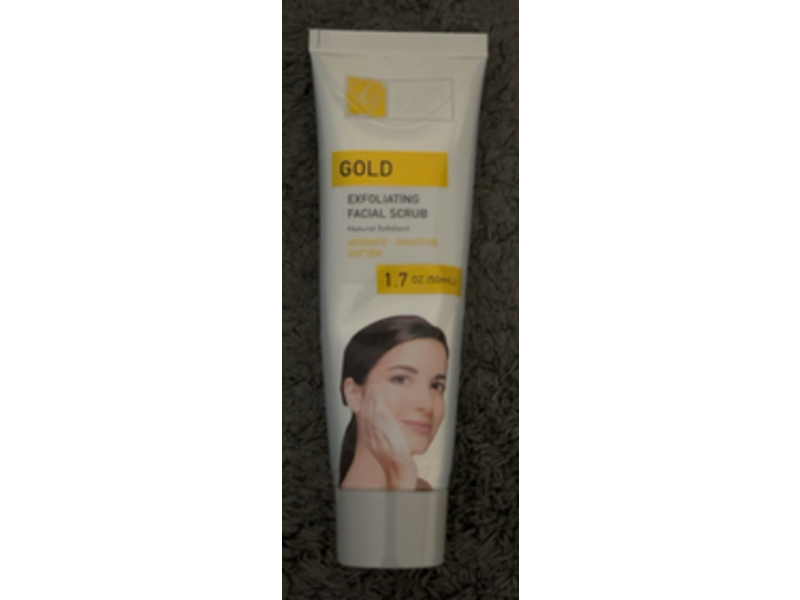 Global Beauty Care Exfoliating Facial Scrub, Gold, 1.7 fl oz/50 mL
