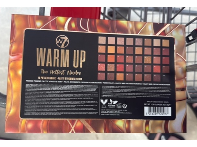 W7 Warm Up Pressed Pigment Make Up Palette, 1.26 oz/36 g