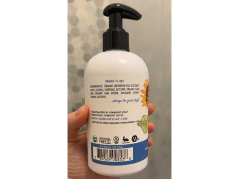 Vermont Soap Sunshea Body Wash with Organic Olive Oil, 12 fl oz/355 mL