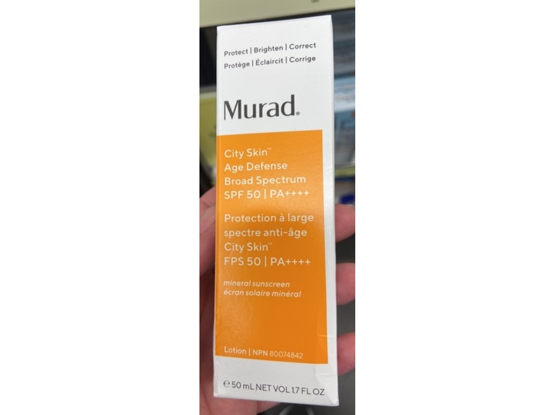 Murad City Skin Age Defense Mineral Sunscreen, SPF 50 PA++++, 1.7 fl oz/50 mL