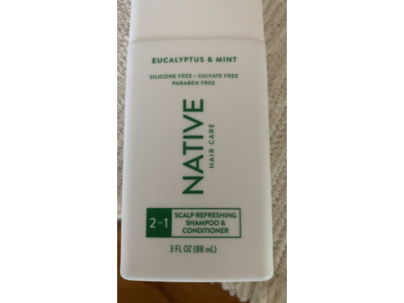 Native 2 in 1 Shampoo and Conditioner, 3 fl oz/88 mL, Pack Of 2