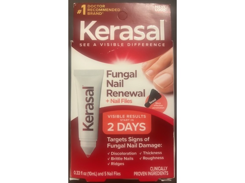 Kerasal Fungal Nail Renewal & Nail File Combo Set, 0.33 fl oz/10 mL