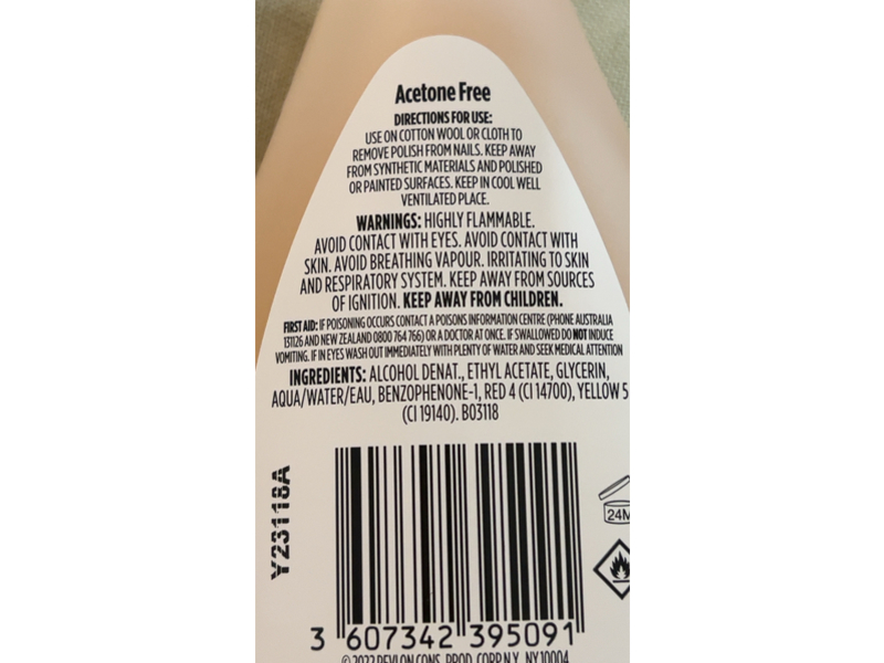 Cutex Nail Polish Remover, Acetone Free, 100 mL