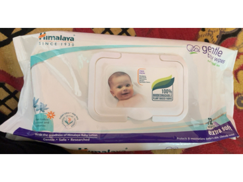 Himalaya Gentle Baby Wipes, 72 Count