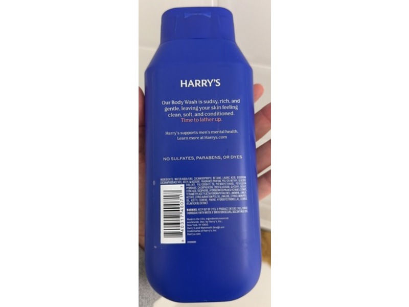 Harry's Body Wash, Fig, Cedar & Orange, 18 fl oz/532 mL, Pack Of 3