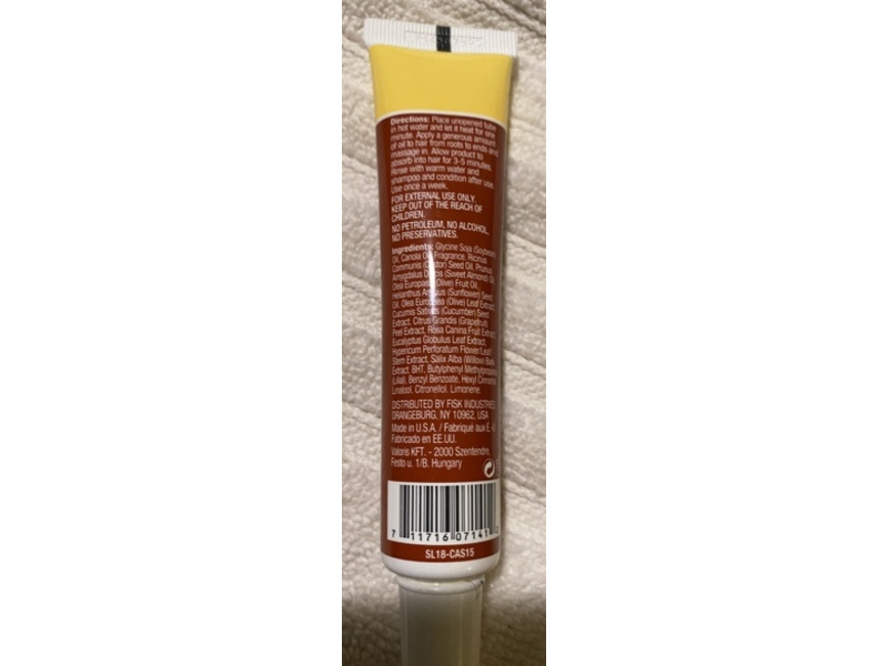 Difeel Hot Oil Hair Treatment, Castor Oil, 1.5 fl oz/45 mL