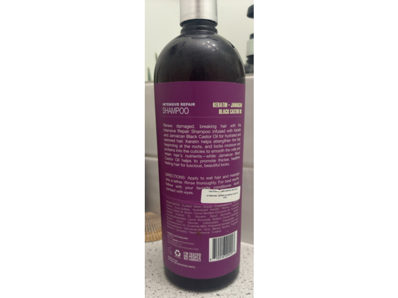 Pierre's Apothecary Intensive Repair Shampoo, Keratin + Jamaican Black Castor Oil, 32 fl oz/946 mL