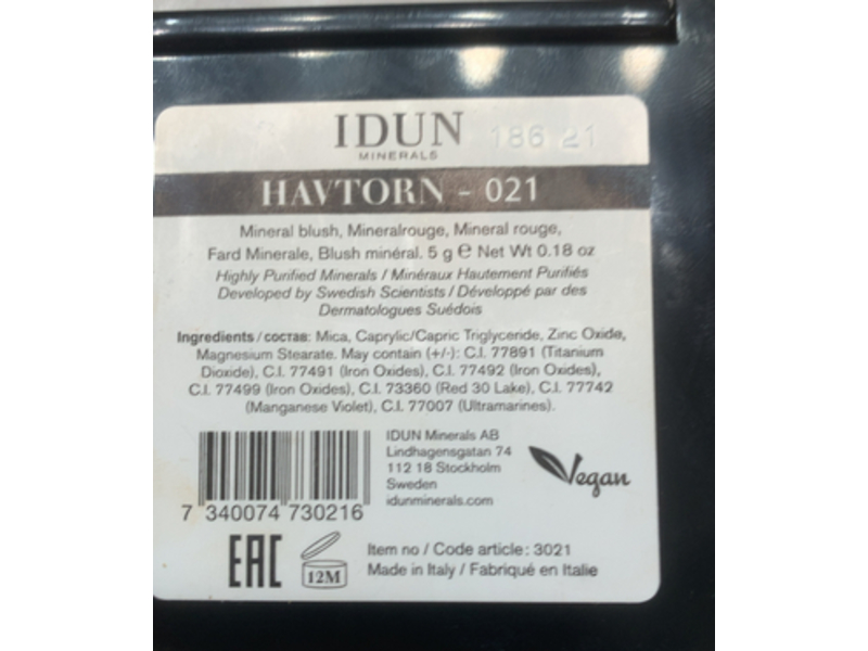 Idun Minerals Mineral Blush, Havtorn , 0.18 oz/5 g