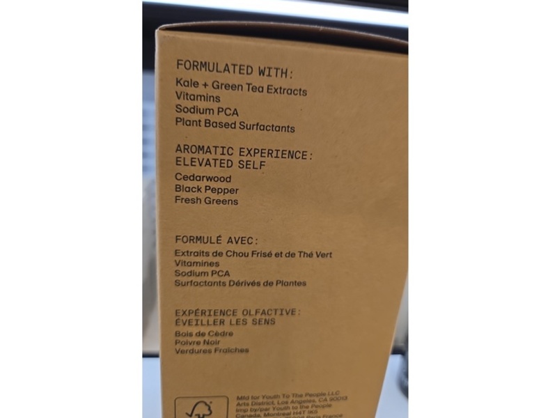 Youth To The People Hand Wash, Superfood + Cedarwood Fresh Greens, 13 fl oz/385 mL