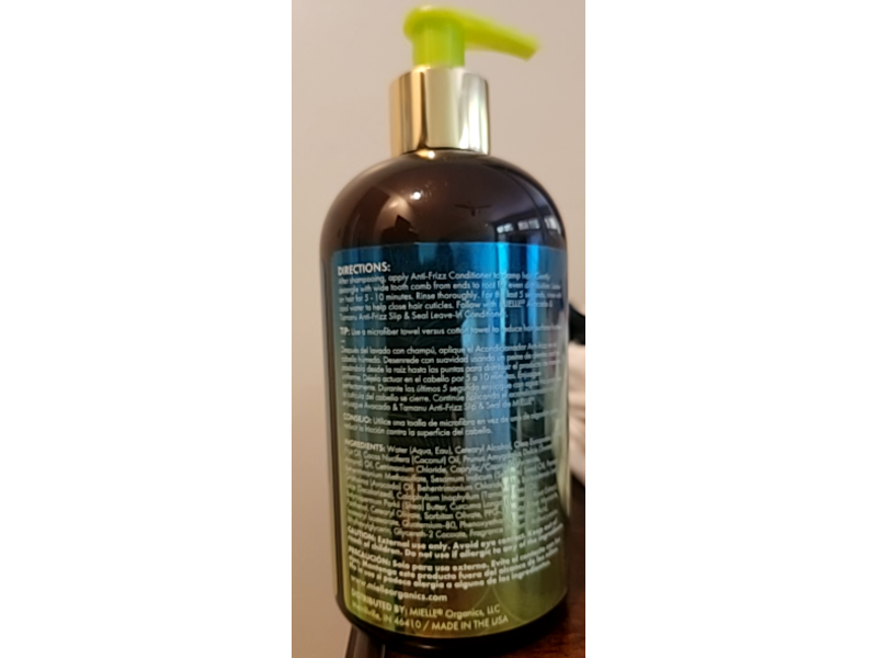 Mielle Anti-Frizz Conditioner, Avocado & Tamanu, 12 fl oz/355 mL