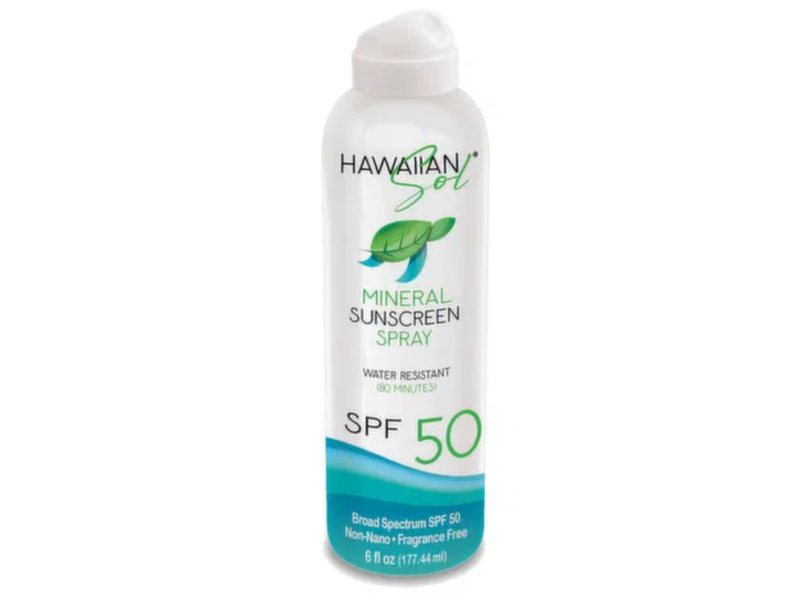 Hawaiian Sol Mineral Sunscreen Spray, SPF 50, 6 fl oz/177.44 mL