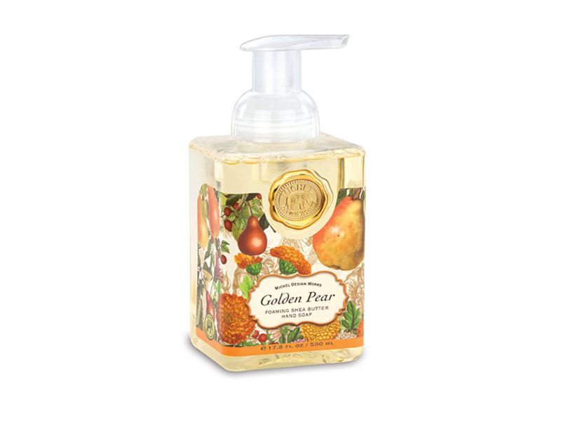 Michel Design Works Foaming Shea Butter Hand Soap, Golden Pear, 17.8 fl oz/530 mL