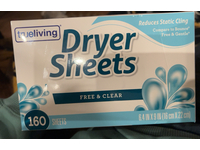 Trueliving Dryer Sheets, Free & Clear, 160 Count - Image 3