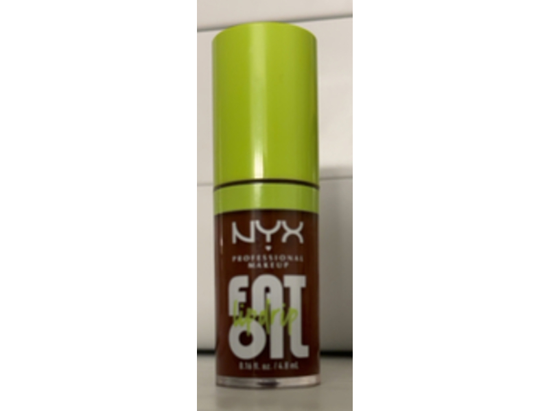 NYX Professional Makeup Fat Oil Lip Gloss, Status Update, 1.16 fl oz/4.8 mL