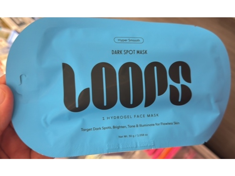 Loops Dark Spot Face Mask, 1 Hydrogel, 1.058 oz/30 g