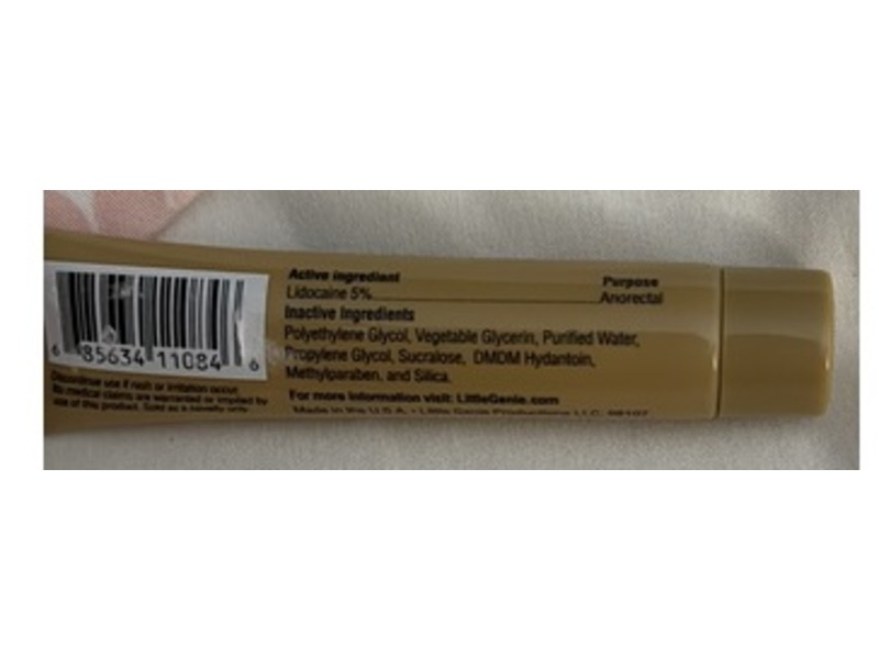 Little Genie Numb AF Anal Numbing Cream, Unflavored, 10 mL