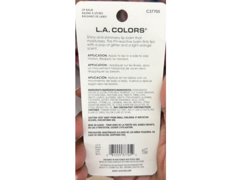 L.A. Colors Lip Balm, Orange Crush, 0.11 oz/3.2 g