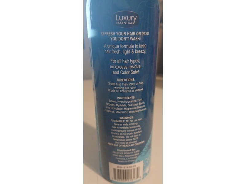 Luxury Essentials Dry Shampoo, Light & Breezy Fresh, 4.9 oz/138.9 g