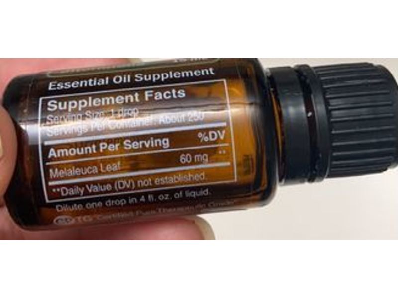 Doterra Melaleuca Essential Oil Supplement, Melaleuca Alternifolia, 15 mL