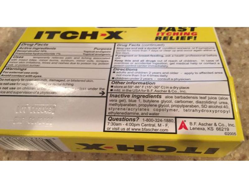 Itch X Anti-Itch Gel, Fast-Acting, with Soothing Aloe Vera, 1.25 oz/35.4 g