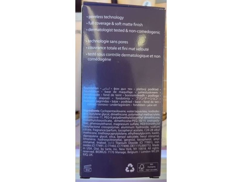 Tarte Amazonian Clay Foundation, 22G Light Golden, 1.7 fl oz/50 mL