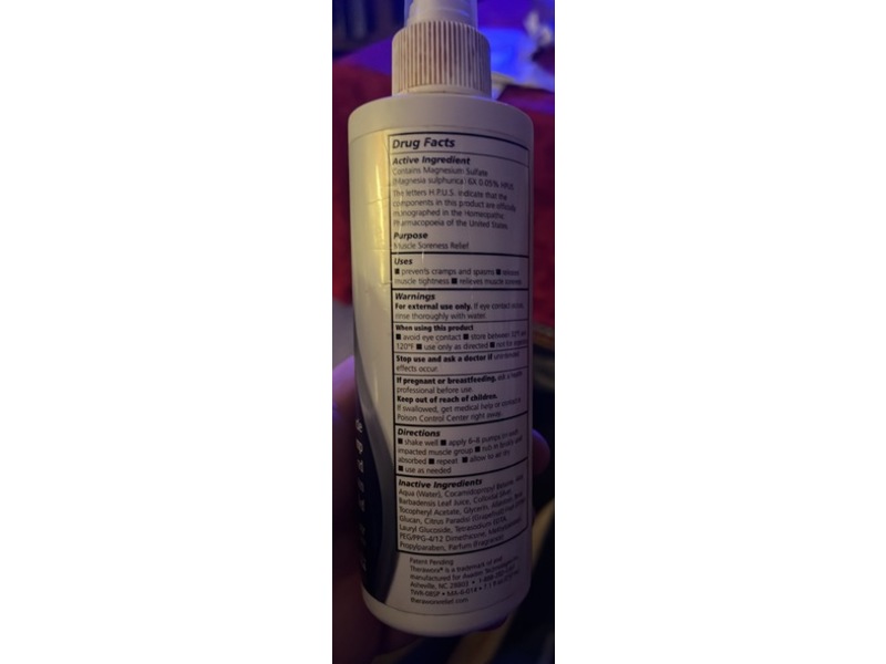 Theraworx Relief Muscle Cramp & Spasm Relief Spray, 7.1 fl oz/210 mL