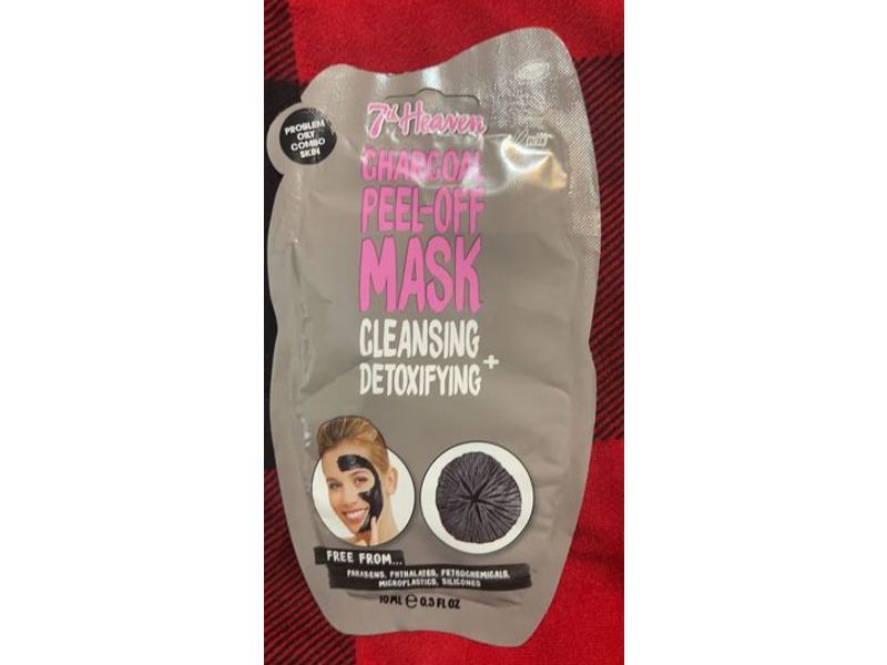 7Th Heaven Peel-Off Mask, Charcoal, 0.3 fl oz/10 mL, Pack Of 3