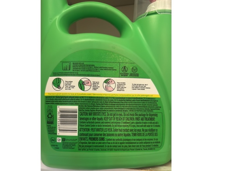 Gain Liquid Detergent, Moonlight Breeze, 100 Loads, 132 fl oz/3.9 L