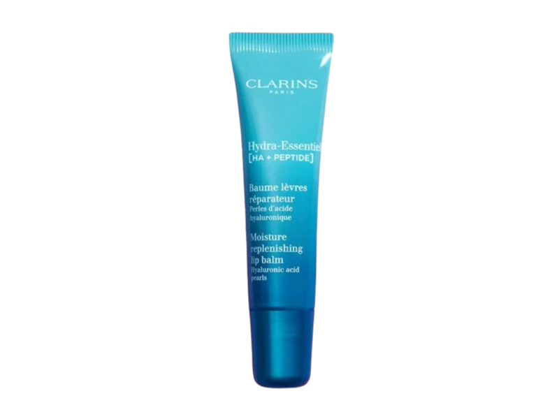 Clarins Paris Hydra-Essentiel Moisture Replenishing Lip Balm, Hyaluronic Acid Pearls, 0.1 oz/3 mL