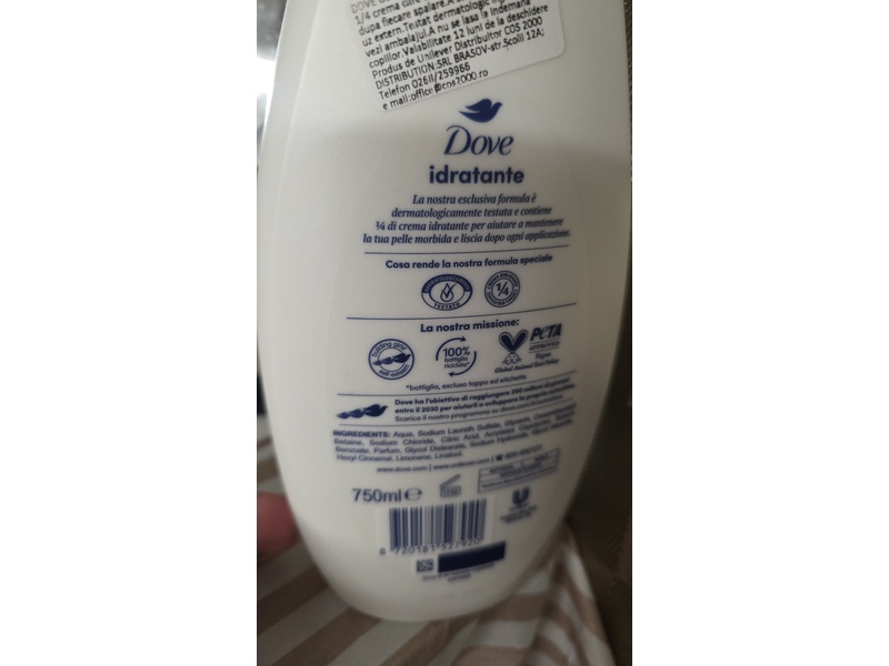 Dove Bath Gel, 750 mL