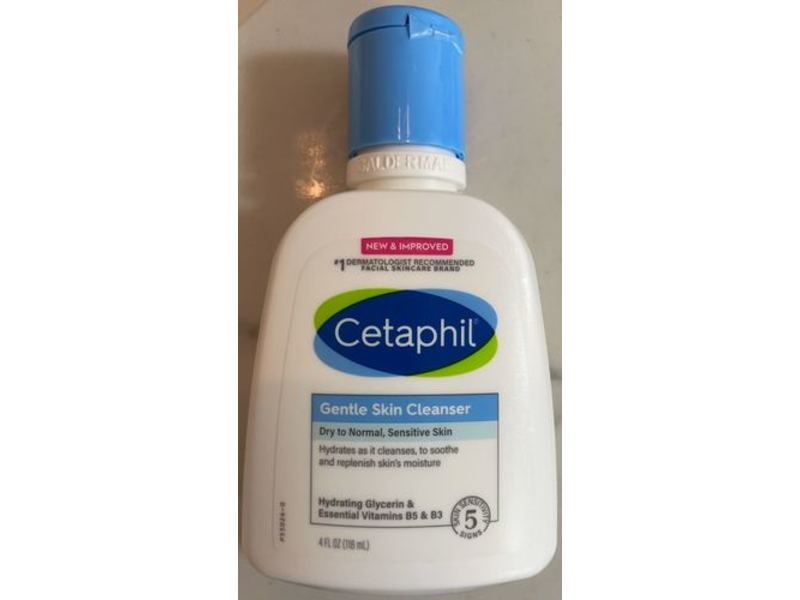 Cetaphil Hydrating Gentle Skin Cleanser, Dry To Normal, Sensitive Skin, 4 fl oz/118 mL, Pack Of 3