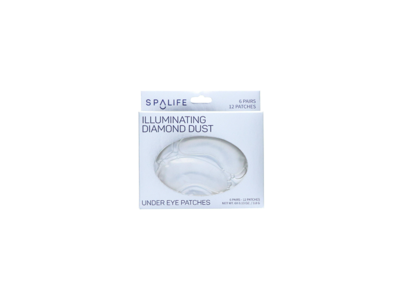 SpaLife Illuminating Under Eye Patches, Diamond Dust, 0.13 oz/3.8 g. 6 Pairs